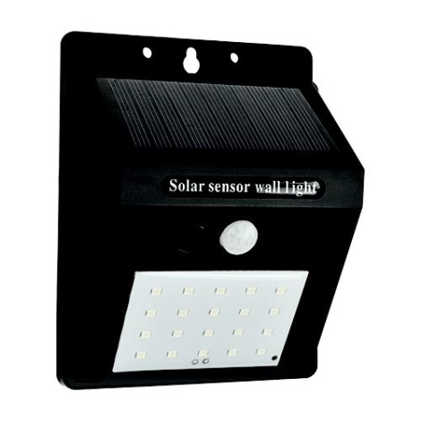 Iluminação solar de parede LED com sensor LED/0,55W/3,7V 6500K IP65