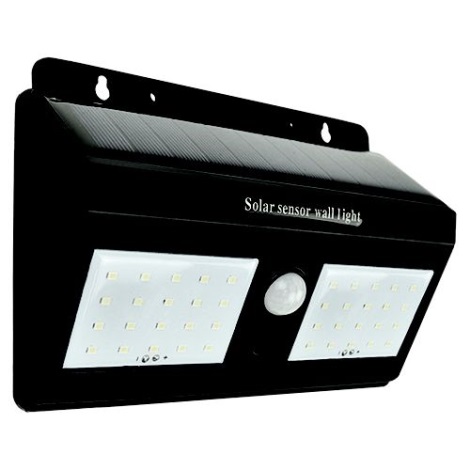 Iluminação solar de parede LED com sensor LED/1,2W/3,7V 6500K IP65