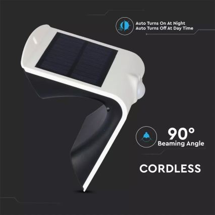 Iluminação solar de parede LED com sensor LED/1.5W/3,7V IP65 1200 mAh