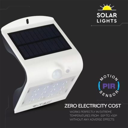 Iluminação solar de parede LED com sensor LED/1.5W/3,7V IP65 1200 mAh