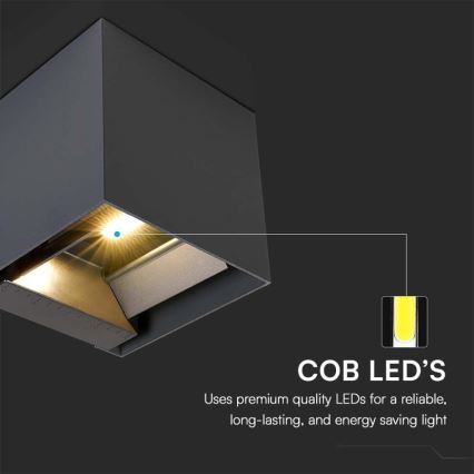 Iluminação solar de parede LED com sensor LED/9W/3,7V IP65 3000K preto