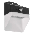 Iluminação solar de parede LED com sensor LUMI LED/3,7W IP65 preto