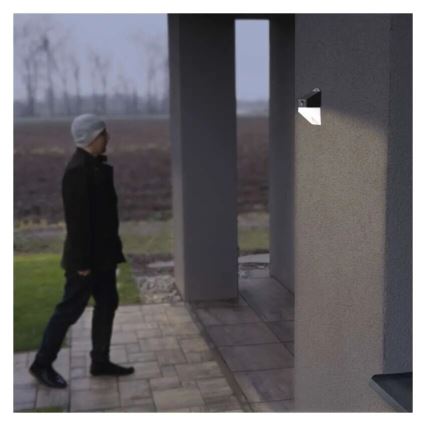 Iluminação solar de parede LED com sensor LUMI LED/3,7W IP65 preto