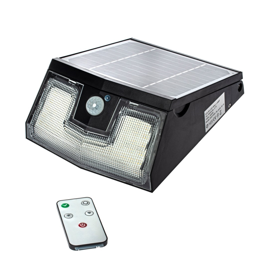 Candeeiro de parede solar LED com sensor de movimento e anoitecer TRANSFORMER LED/7W/3,7V IP65 + comando