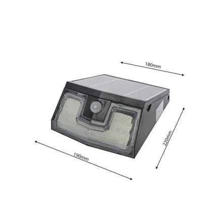Candeeiro de parede solar LED com sensor de movimento e anoitecer TRANSFORMER LED/7W/3,7V IP65 + comando