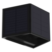 Iluminação solar de parede LED WINGS LED/2W/3,2V 6000K IP54 preto