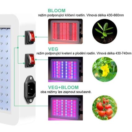 Iluminação suspensa LED para plantas em crescimento LED/36W/230V IP44