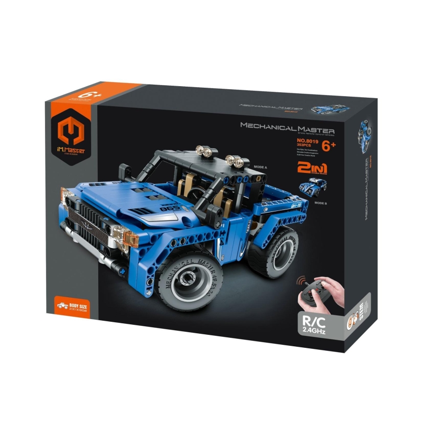 iM.Master - Kit de construção carro todo-o-terreno 2 em 1 3x AA 353 peças + controlo remoto
