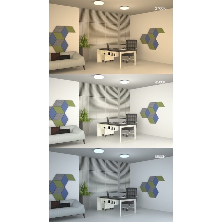 Luminária de teto LED dimmerizável LED/42W/230V 40 cm + controlo remoto
