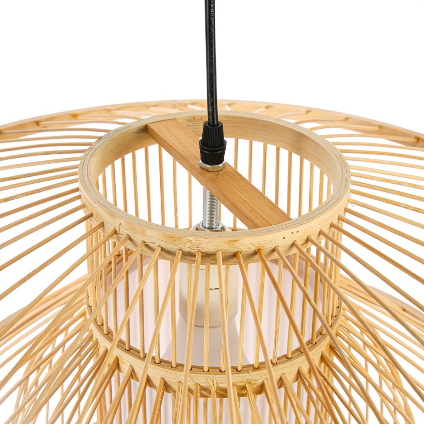Candeeiro suspenso PINCHOS 1xE27/40W/230V diâmetro 50 cm bambu