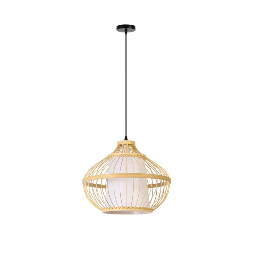 Candeeiro suspenso PINCHOS 1xE27/40W/230V diâmetro 40 cm bambu