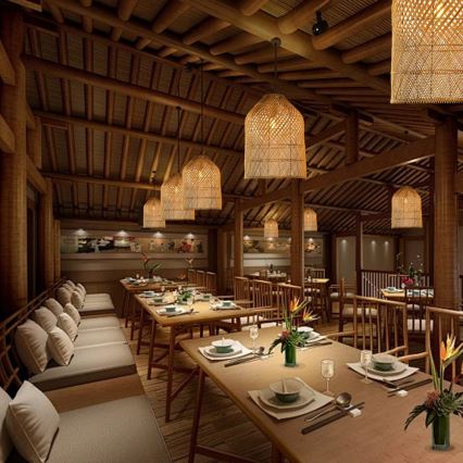 Candeeiro suspenso PELO 1xE27/40W/230V diâmetro 35 cm vime