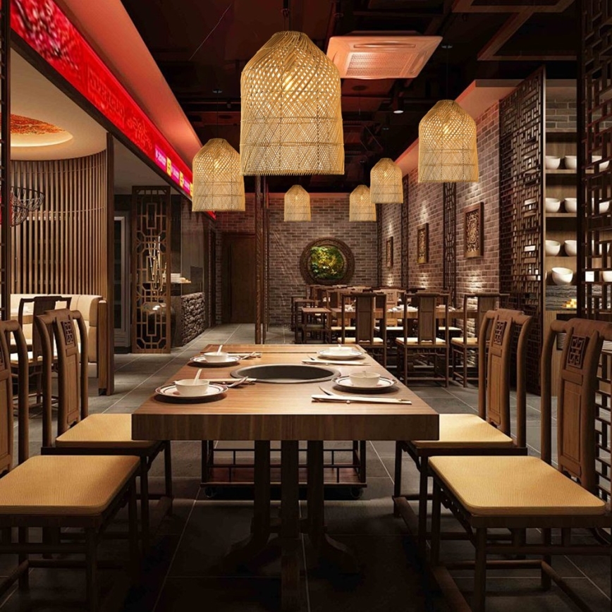 Candeeiro suspenso PELO 1xE27/40W/230V diâmetro 35 cm vime