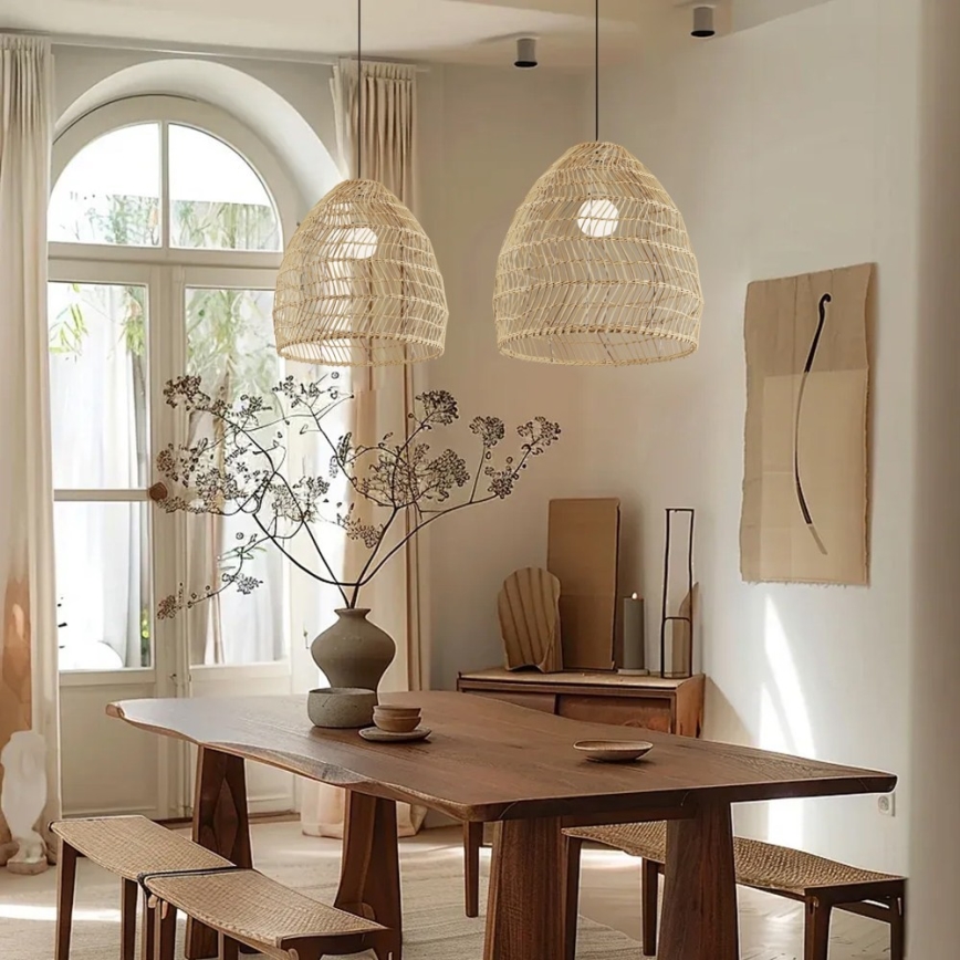 Candeeiro pendente com cabo BOHO DELICADO 1xE27/40W/230V Ø 38 cm