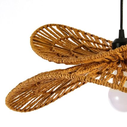 Candeeiro suspenso MARIPOSA 1xE27/40W/230V diâmetro 50 cm juta