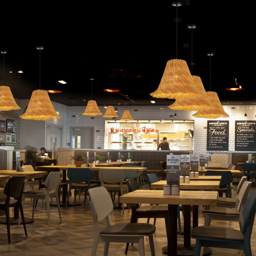 Candeeiro suspenso NATURALEZA 1xE27/40W/230V diâmetro 45 cm vime