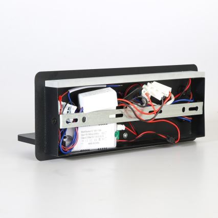 Immax 08287L - Foco de luz LED para parede com prateleira, porta USB e carregamento sem fios Be PREPARE LED/3W/230V + LED/3W preto