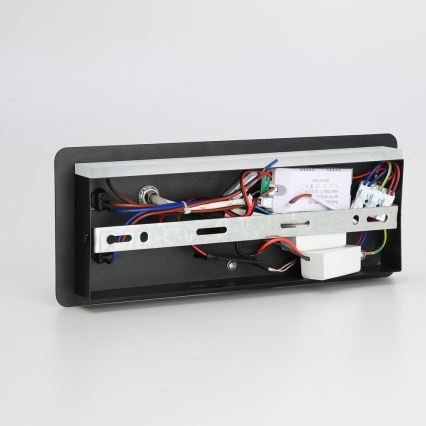 Immax 08288L - Luminária de parede LED com prateleira, porta USB e carregamento sem fio Be PREPARE LED/3W/230V + LED/3W preto