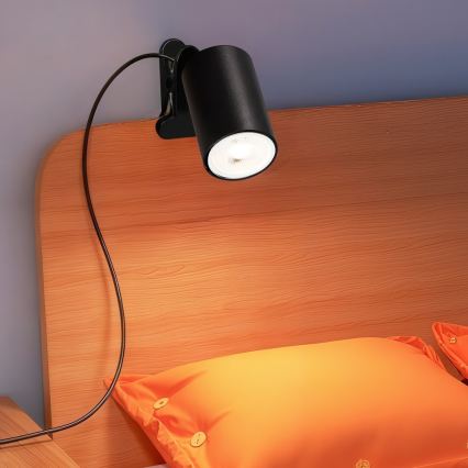 Luminária com clipe PUNTO 1xGU10/9W/230V preta