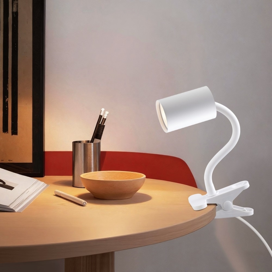 Luminária flexível com clipe PUNTO 1xGU10/9W/230V branca