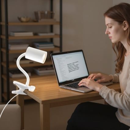 Luminária flexível com clipe PUNTO 1xGU10/9W/230V branca