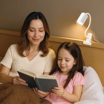 Luminária flexível com clipe PUNTO 1xGU10/9W/230V branca