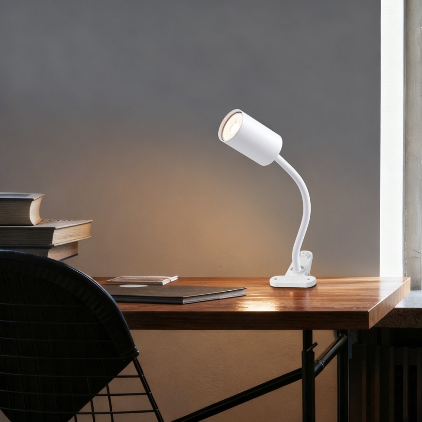 Luminária flexível com clipe PUNTO 1xGU10/9W/230V branca