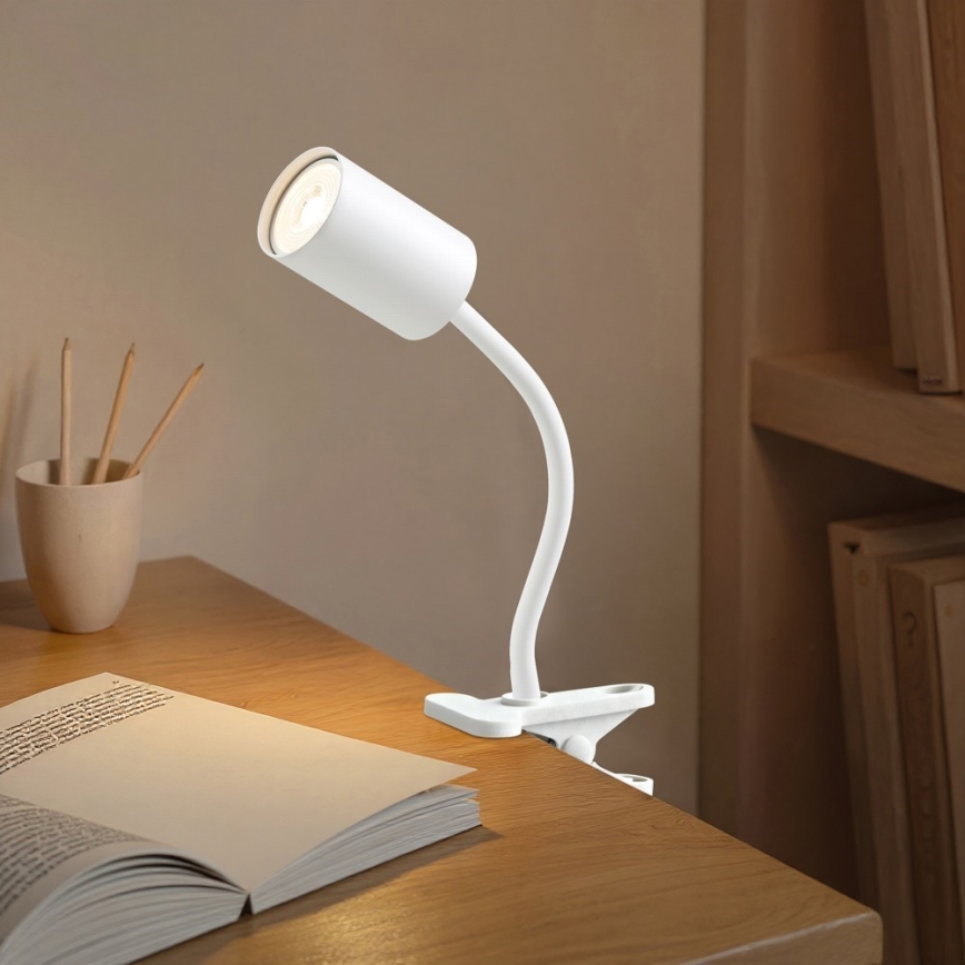 Luminária flexível com clipe PUNTO 1xGU10/9W/230V branca