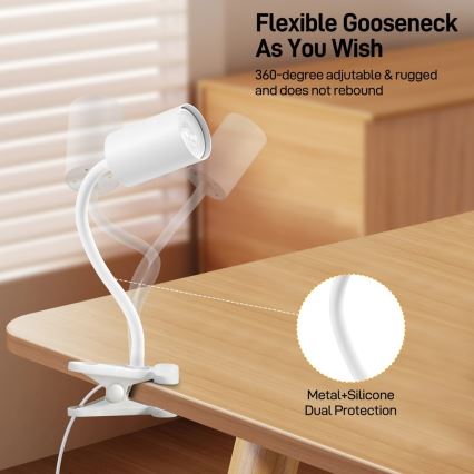 Luminária flexível com clipe PUNTO 1xGU10/9W/230V branca