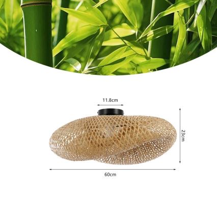 Candeeiro de tecto BOHO HILO 1xE27/40W/230V Ø 60 cm