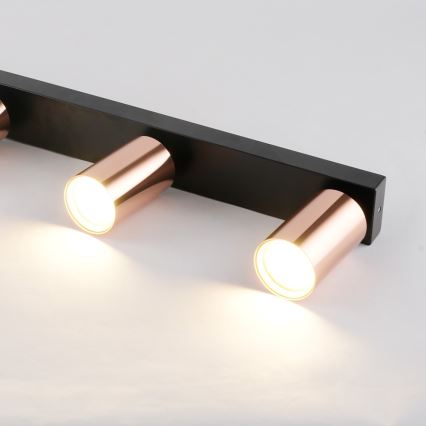 Candeeiro de focos PUNTO 6xGU10/9W/230V ouro rosa