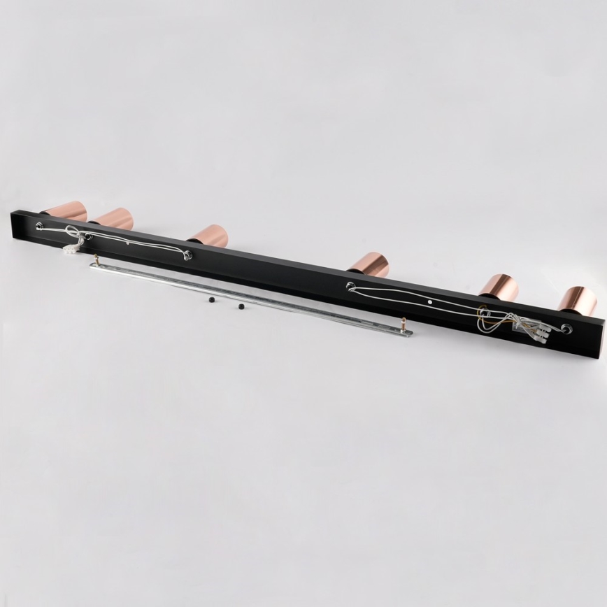 Candeeiro de focos PUNTO 6xGU10/9W/230V ouro rosa