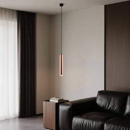 Lustre suspenso com cabo PUNTO 1xGU10/9W/230V ouro rosé