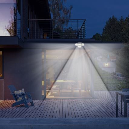 Iluminação solar de parede LED com sensor LED/5W/5,5V IP65 2400 mAh