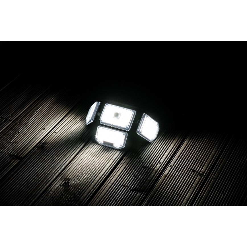 Iluminação solar de parede LED com sensor LED/5W/5,5V IP65 2400 mAh