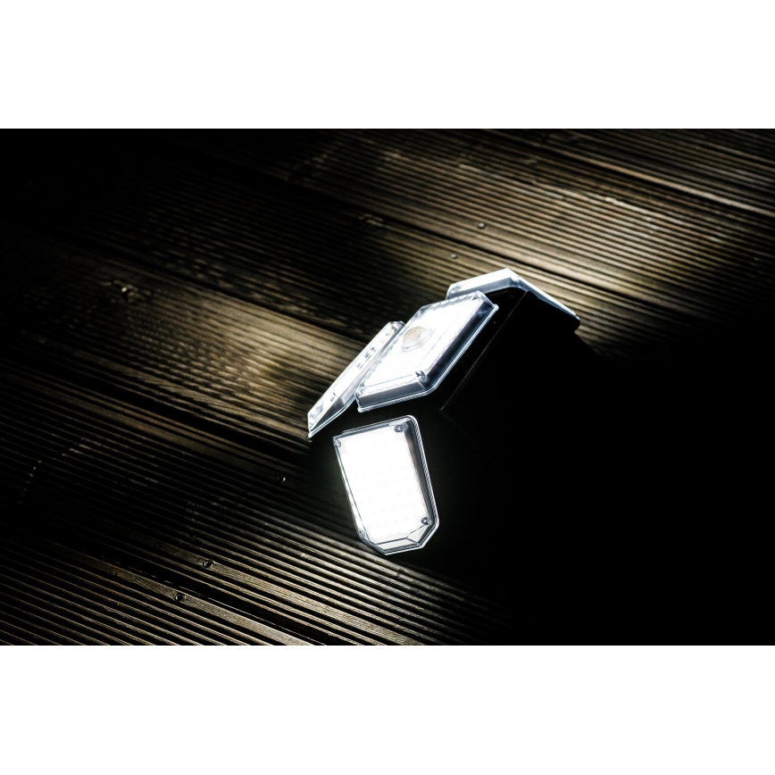 Iluminação solar de parede LED com sensor LED/5W/5,5V IP65 2400 mAh
