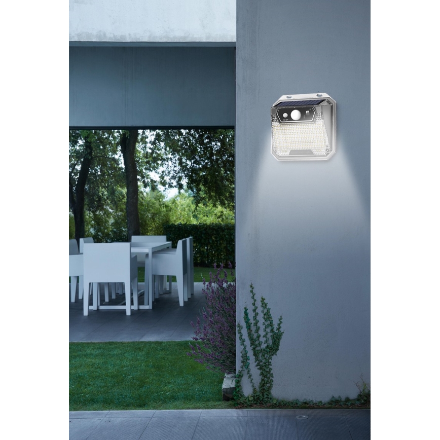 Iluminação solar de parede LED com sensor LED/3W/5,5V IP65 1200 mAh