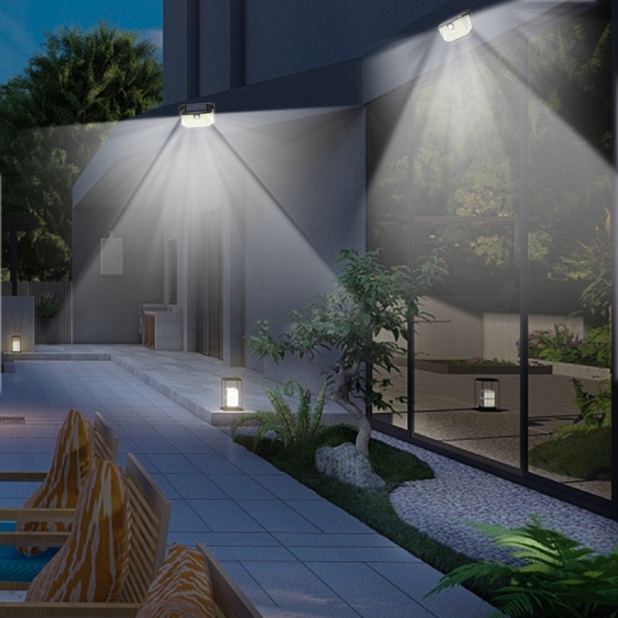 Iluminação solar de parede LED com sensor LED/4W/5,5V IP65 1200 mAh