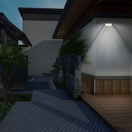 Iluminação solar de parede LED com sensor LED/4W/5,5V IP65 1200 mAh