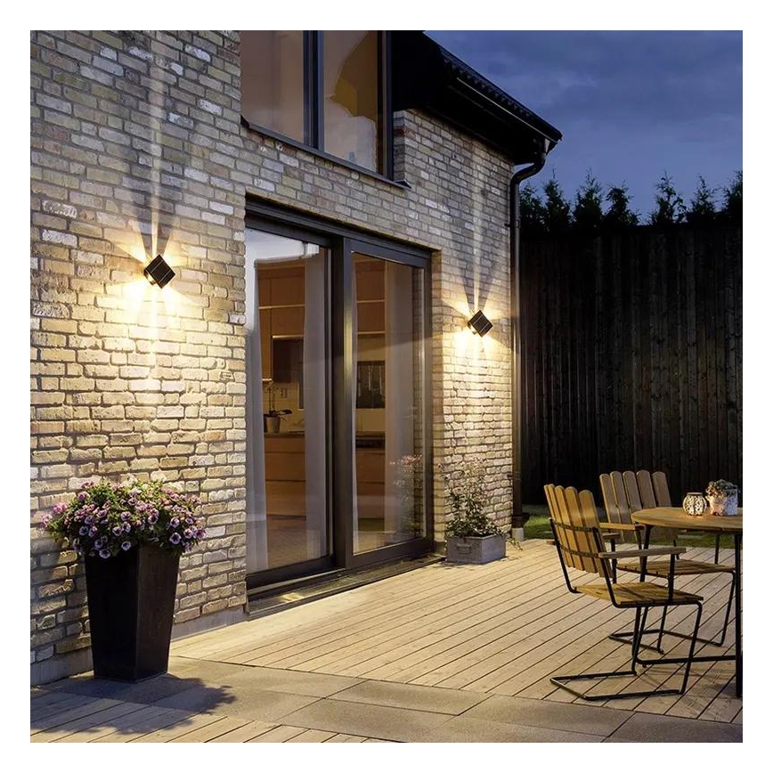 Luminária de parede solar LED com sensor LED/2W/5V IP54 1300 mAh