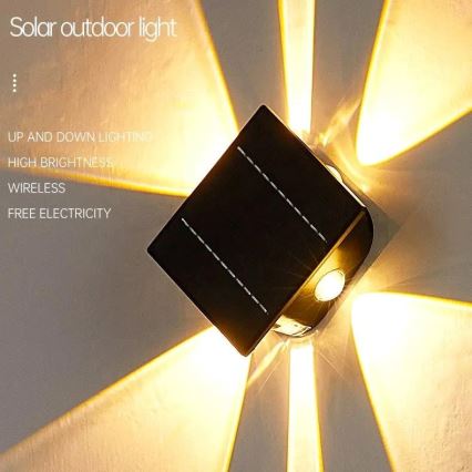 Luminária de parede solar LED com sensor LED/2W/5V IP54 1300 mAh