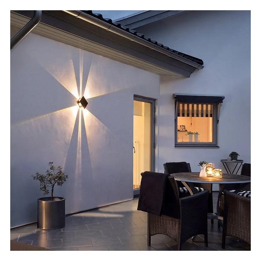 Luminária de parede solar LED com sensor LED/2W/5V IP54 1300 mAh