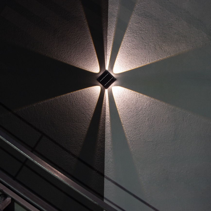 Luminária de parede solar LED com sensor LED/2W/5V IP54 1300 mAh