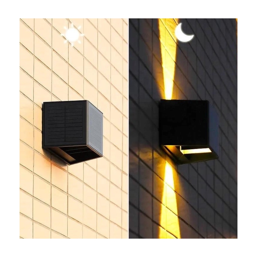 Luminária de parede solar LED com sensor LED/2W/5V IP54 1300 mAh