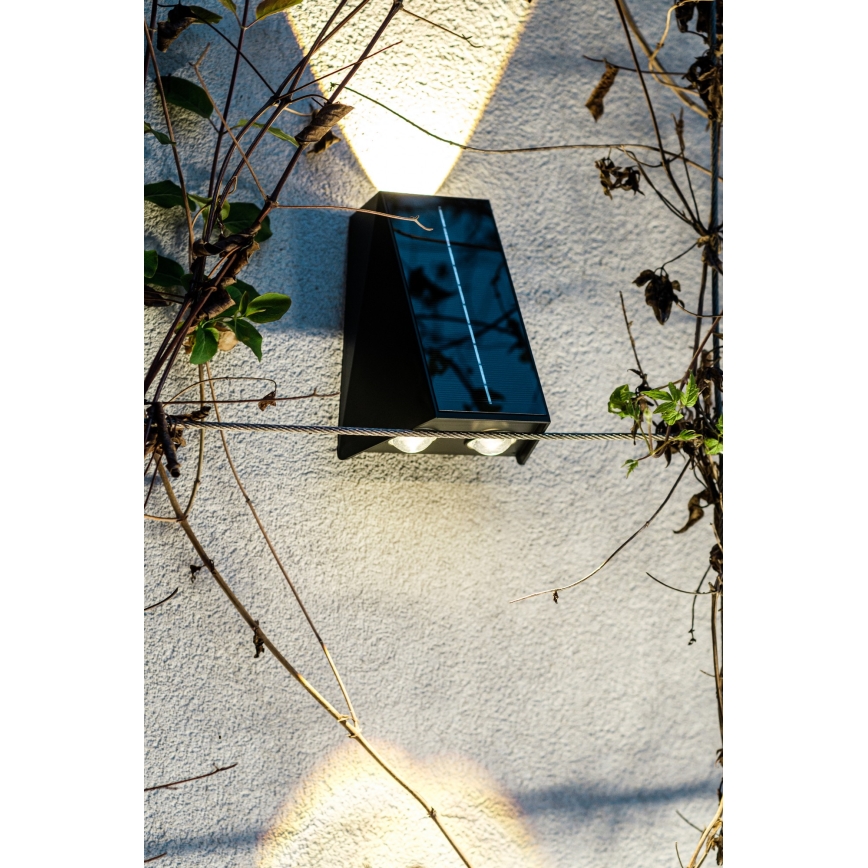 Luminária de parede solar LED com sensor LED/2W/5V IP54 1300 mAh