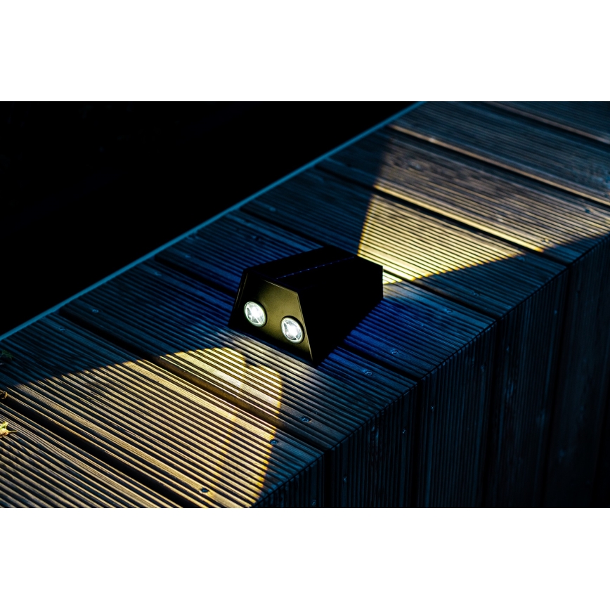 Luminária de parede solar LED com sensor LED/2W/5V IP54 1300 mAh