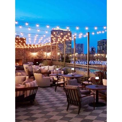 Lâmpada solar exterior LED regulável com sensor LED/4W/5V IP44 3600 mAh