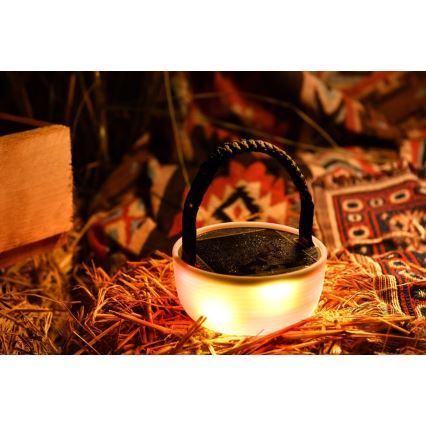 Lâmpada portátil solar recarregável LED RGB com corrente de LED LED/10W/5V 3600 mAh IP65 3600 mAh