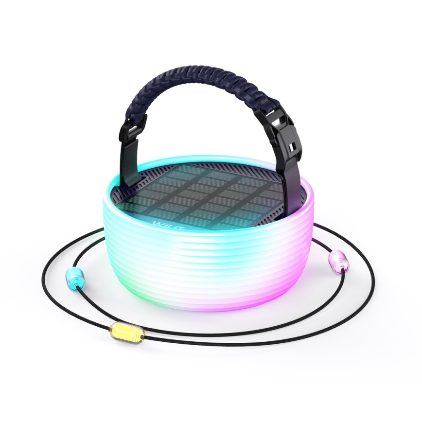 Lâmpada portátil solar recarregável LED RGB com corrente de LED LED/10W/5V 3600 mAh IP65 3600 mAh