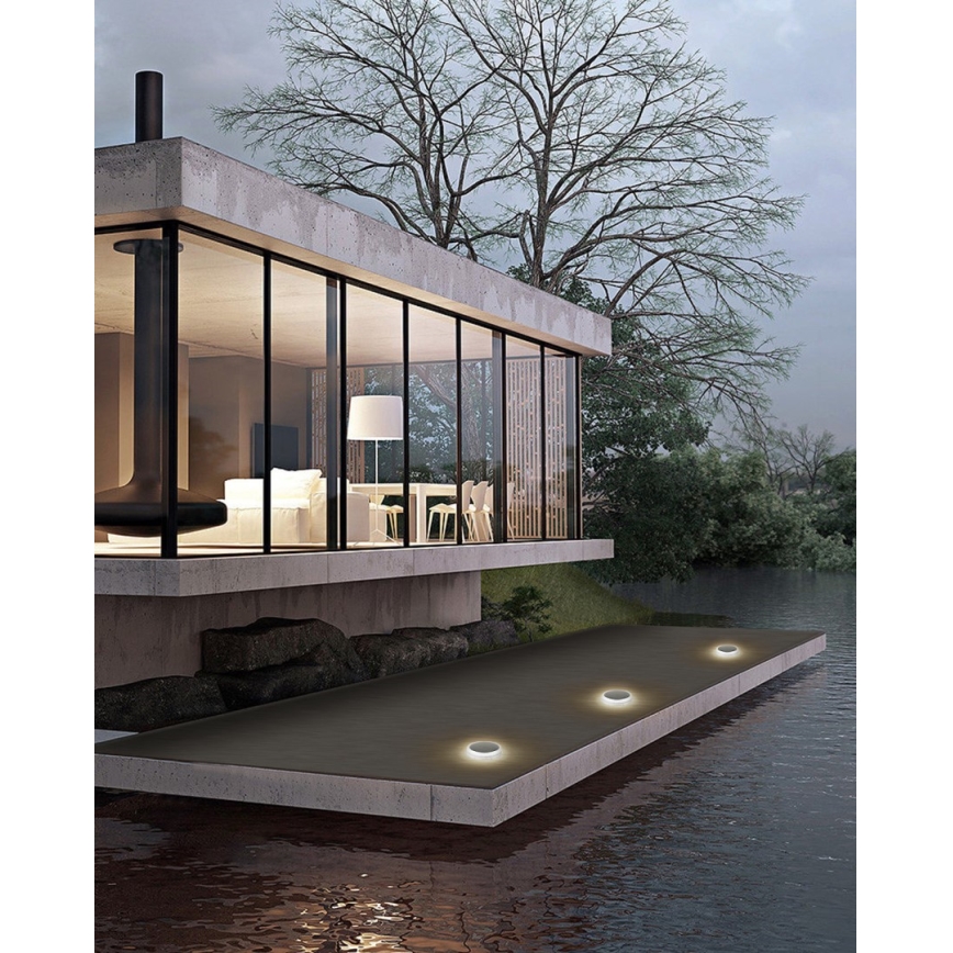 Iluminação solar LED exterior com sensor LED/0,4W/3,2V IP54 500 mAh